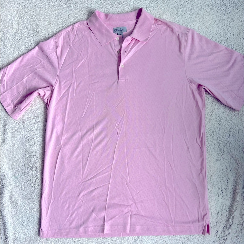 Walter Hagen Men's Golf Polo Shirt - Pink Size Large EUC